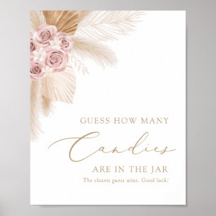 Boho Pampas Grass Guess Wie viele Kanadier signier Poster