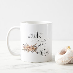 Boho Pampas Grass Minimal World's Best Mother Kaffeetasse