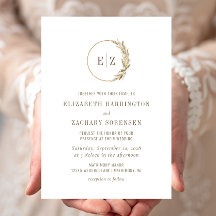 Boho Pampas Grass Monogram Wreath Beige Wedding