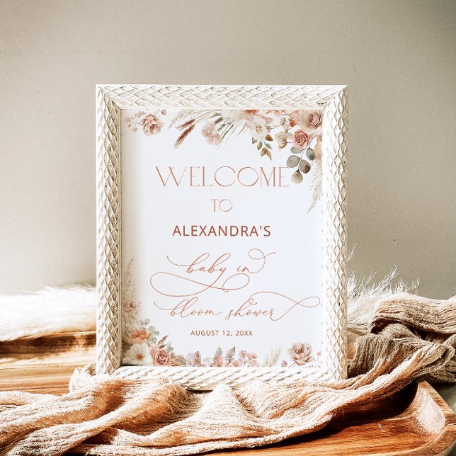 Boho Pampas Grass Neutral Baby Dusche Poster (Von Creator hochgeladen)