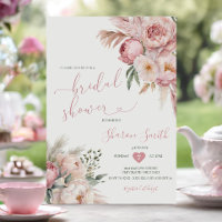 Boho Pampas Grass Pink Getrocknete Blume Brautpart