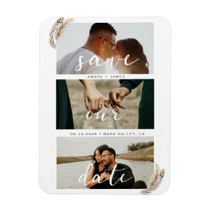 Boho Pampas Grass Save the Date Hochzeit Magnet