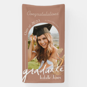 Boho Pampas Grass Terracotta Foto Abschluss Banner