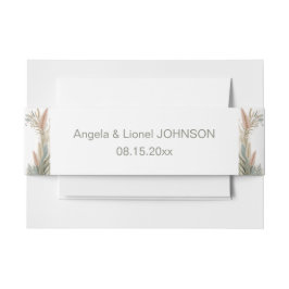 Boho Pampas Grass Terracotta Wedding Einladungsbanderole