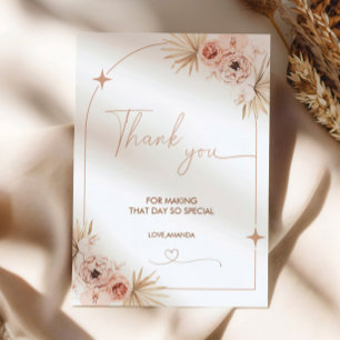 Boho Pampas Grass Vielen Dank Card Boho Card Einladung