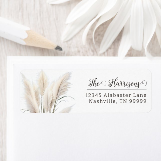 Boho Pampas Grass Wedding Address (Insitu)