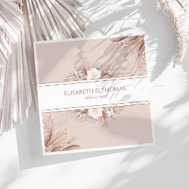 Boho Pampas Grass Wedding Serviette