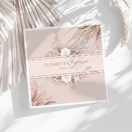 Boho Pampas Grass Wedding Serviette