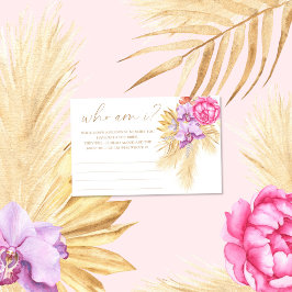 Boho pampas grass - Wer bin ich Brautparty Briefpapier