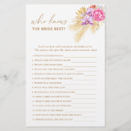 Boho pampas grass Wer die Braut am besten kennt