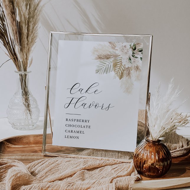 Boho Pampas und Grünpflanzen Cake-Aromen Zeichen Poster (Von Creator hochgeladen)