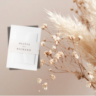 Boho-Pampasgras-Blumen-Bauchschnur  Einladungsbanderole