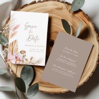 Boho-Pampasgras-Blush-Orchidee-Dave-Karte zur Hoch