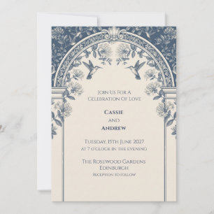 Boho-Pampasgras getrocknete Blumen-Hochzeitseinlad Einladung