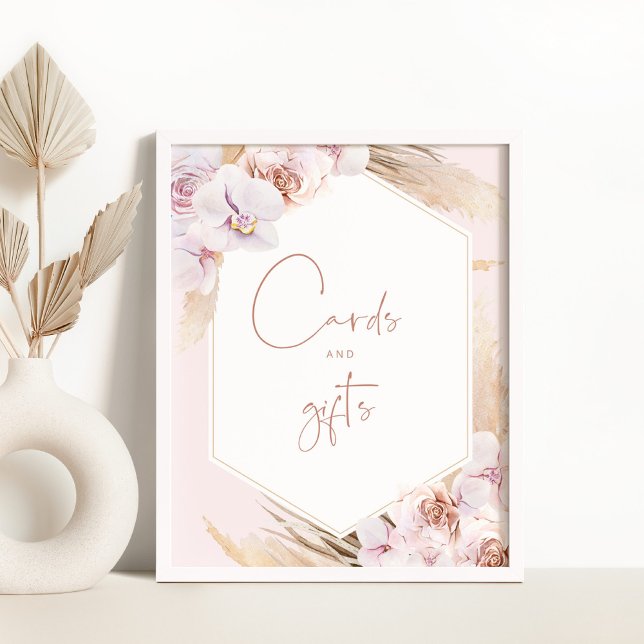 Boho-Pampasgras Karten und Geschenke Poster (Von Creator hochgeladen)