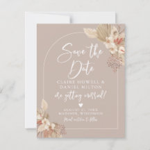 Boho-Pampasgras-Neutrale Save The Date