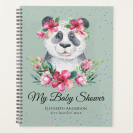 Boho Panda Bear Baby Showplaner Blume Planer