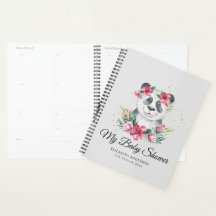 Boho Panda Bear Baby Showplaner Blume