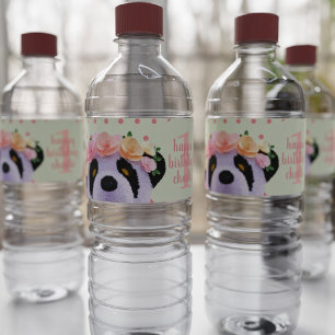 Boho Panda irgendwelche Wasserflaschenetikett