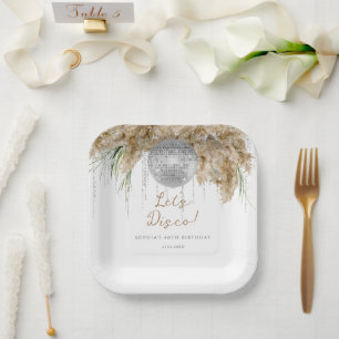 Boho Papmas Grass Diskothek Ball Geburtstagsparty Pappteller