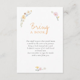 Boho Pastel Blume Calligraphy Baby Shower Begleitkarte