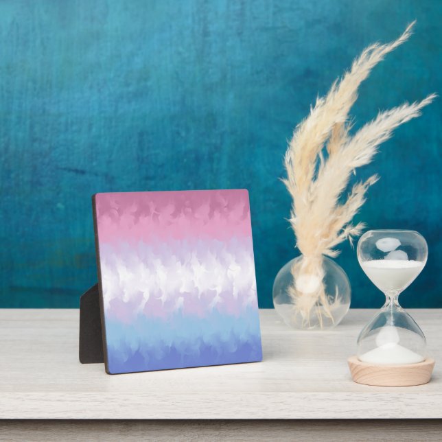 Boho Pastel Fluffy Abstrakt Bigender Pride Flag Fotoplatte (InSitu)