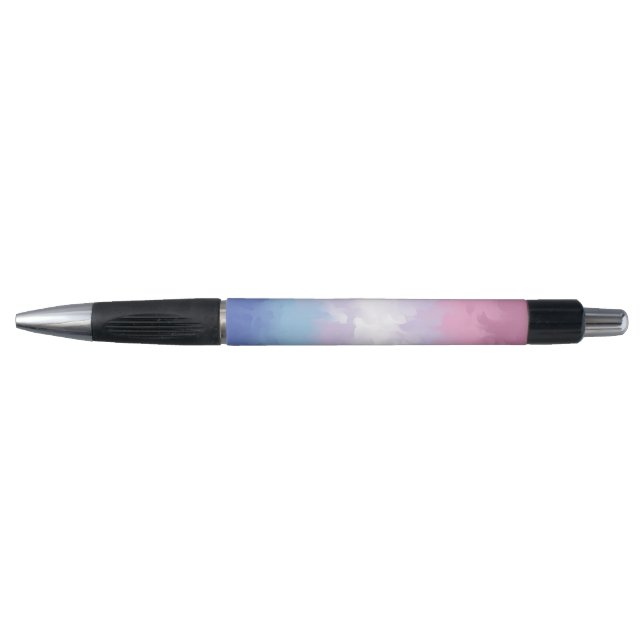 Boho Pastel Fluffy Abstrakt Bigender Pride Flag Kugelschreiber (Vorderseite)