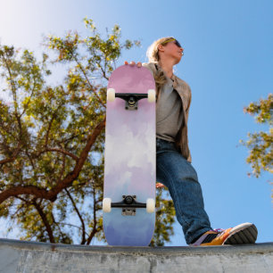 Boho Pastel Fluffy Abstrakt Bigender Pride Flag Skateboard