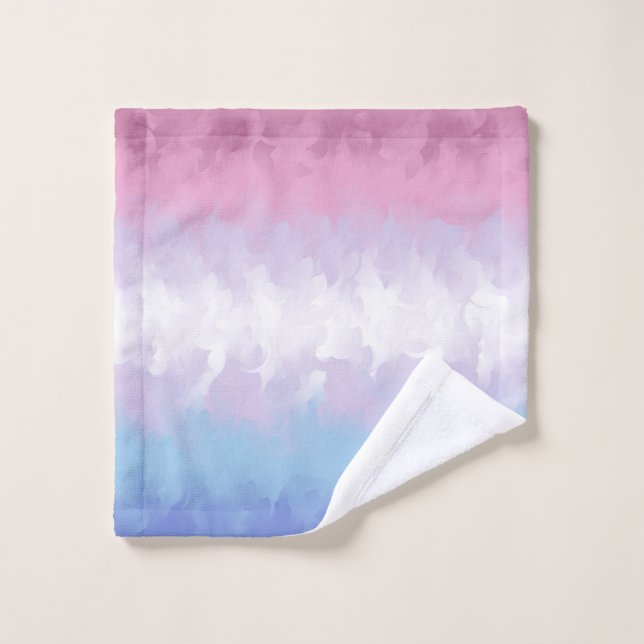 Boho Pastel Fluffy Abstrakt Bigender Pride Flag Waschlappen (Waschlappen)