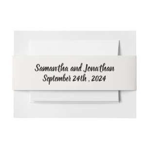 BOHO Pastel Garden Colors Hochzeit Einladung Einladungsbanderole