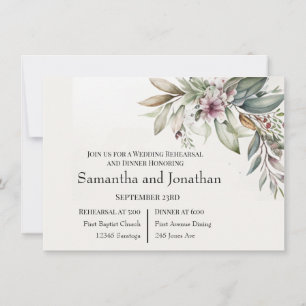 BOHO Pastel Garden Colors Wedding Probe Einladung