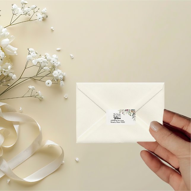 BOHO Pastel Garden Colors Wedding Rücksendeadresse Adressaufkleber (Von Creator hochgeladen)