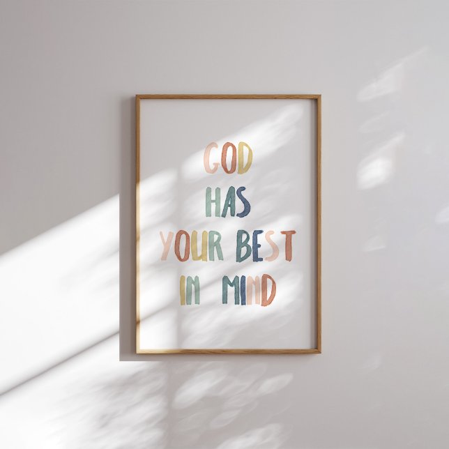 Boho Pastel God hat Ihr bestes im Kopf Poster (Von Creator hochgeladen)