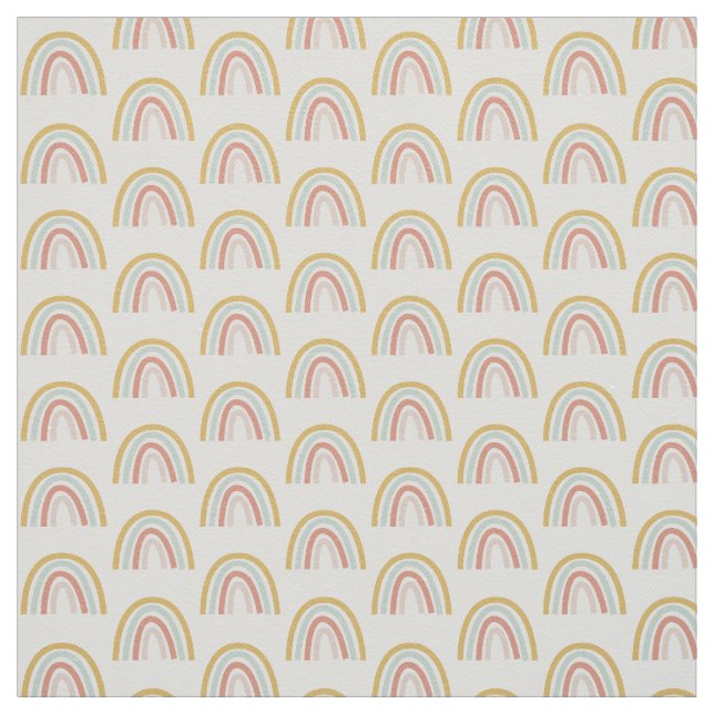 Boho Pastel Mini Rainbow Cotton Fabric Stoff (Muster)