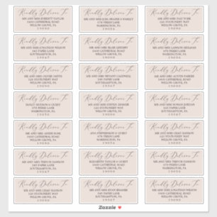Boho Pastel Peach Wedding Guest Address Labels