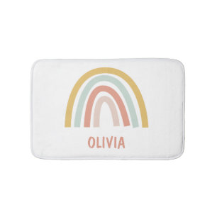 Boho Pastel Rainbow Personalisiert Badematte