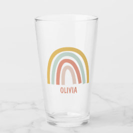 Boho Pastel Rainbow Personalisiert Glas