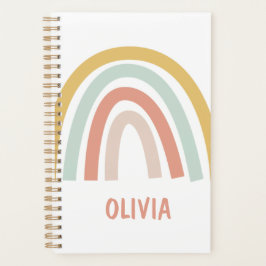 Boho Pastel Rainbow Personalisiert Planer