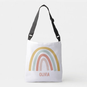Boho Pastel Rainbow Personalisiert Tragetaschen Mit Langen Trägern
