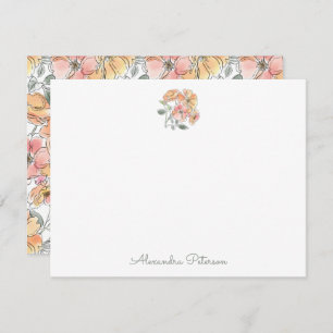 Boho Pastel Watercolor Brautparty Custom Mitteilungskarte