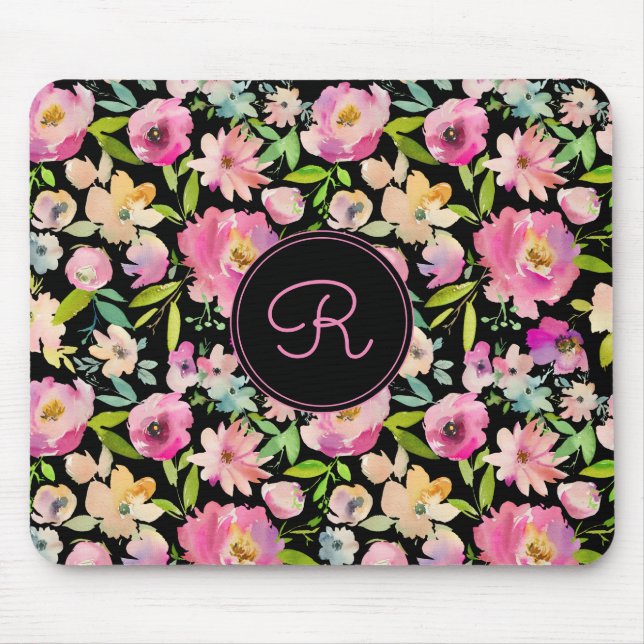 Boho Pastel Watercolor Mousepad (Vorne)