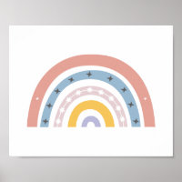 Boho Pastel Watercolor Rainbow Kinderzimmer