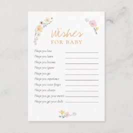 Boho Pastel wünscht sich eine Babydusche Begleitkarte