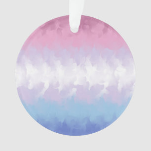 Boho-Pastell-Fluffig-Abstrakte Bigender-Stolz-Flag Ornament