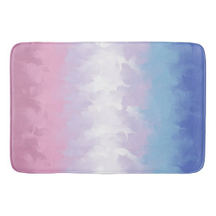 Boho-Pastell-Fluffig-Abstrakte Bigender-Stolzflagg Badematte