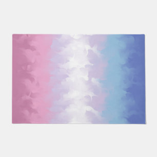 Boho-Pastell-Fluffig-Abstrakte Bigender-Stolzflagg Fußmatte
