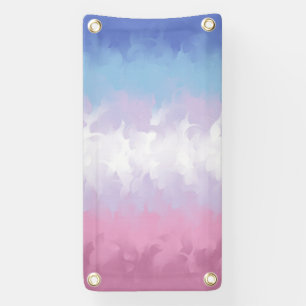 Boho-Pastell-Fluffig-Abstraktes Bigender-Stolz-Fla Banner
