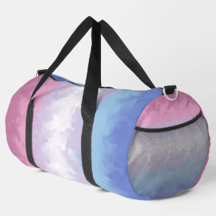 Boho-Pastell-Fluffig-Abstraktes Bigender-Stolz-Fla Duffle Bag