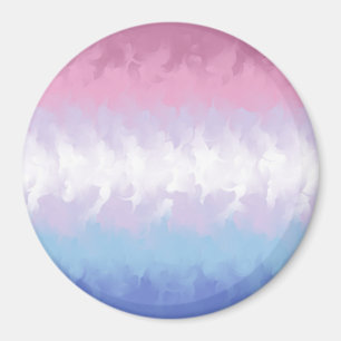 Boho-Pastell-Fluffig-Abstraktes Bigender-Stolz-Fla Magnet