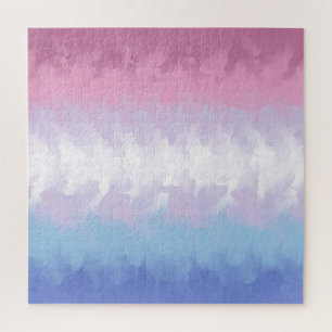 Boho-Pastell-Fluffig-Abstraktes Bigender-Stolz-Fla Puzzle